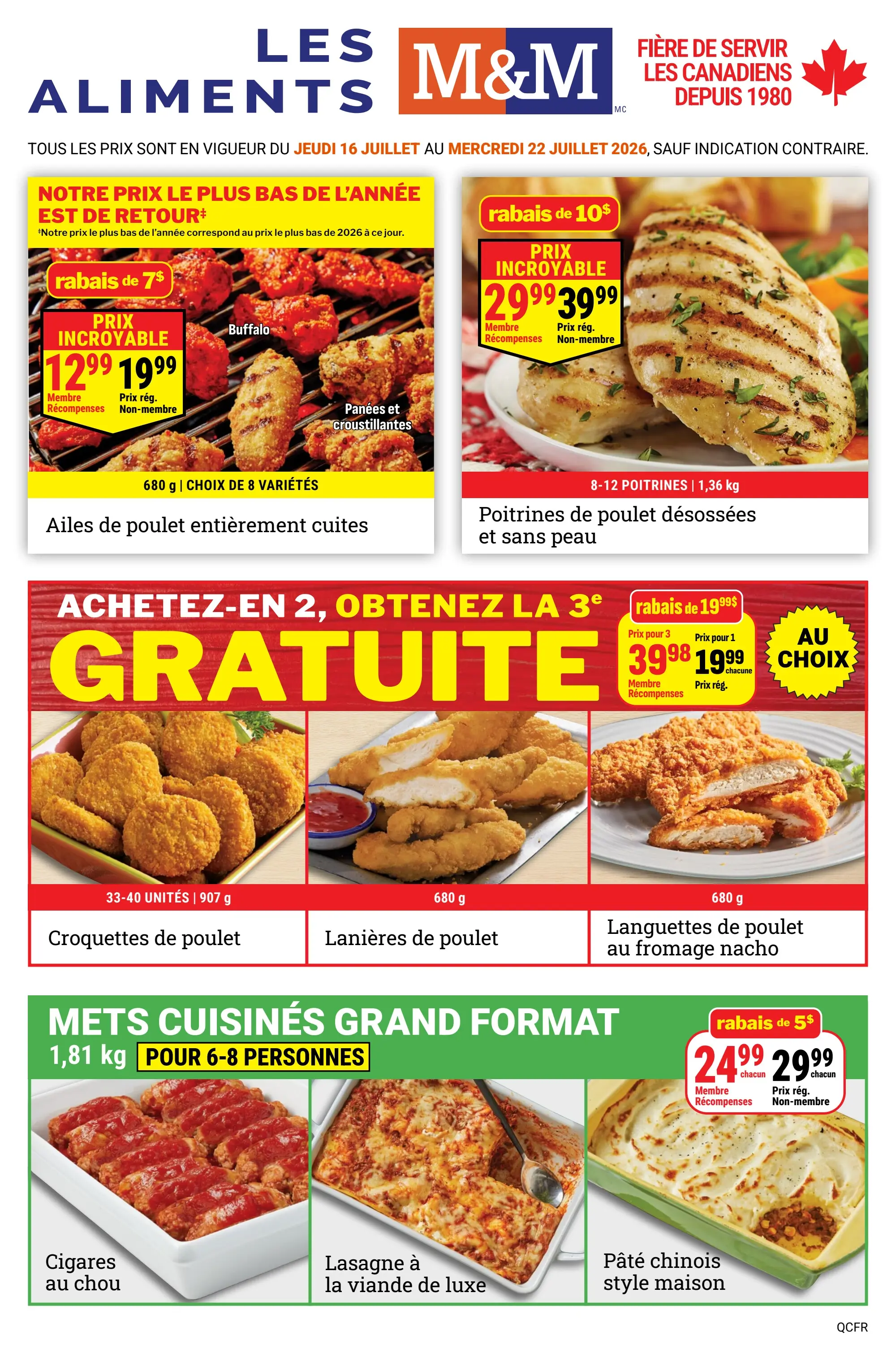 Circulaire Les Aliments M&M Du 16 Au 22 Juillet 2026 - Page 1