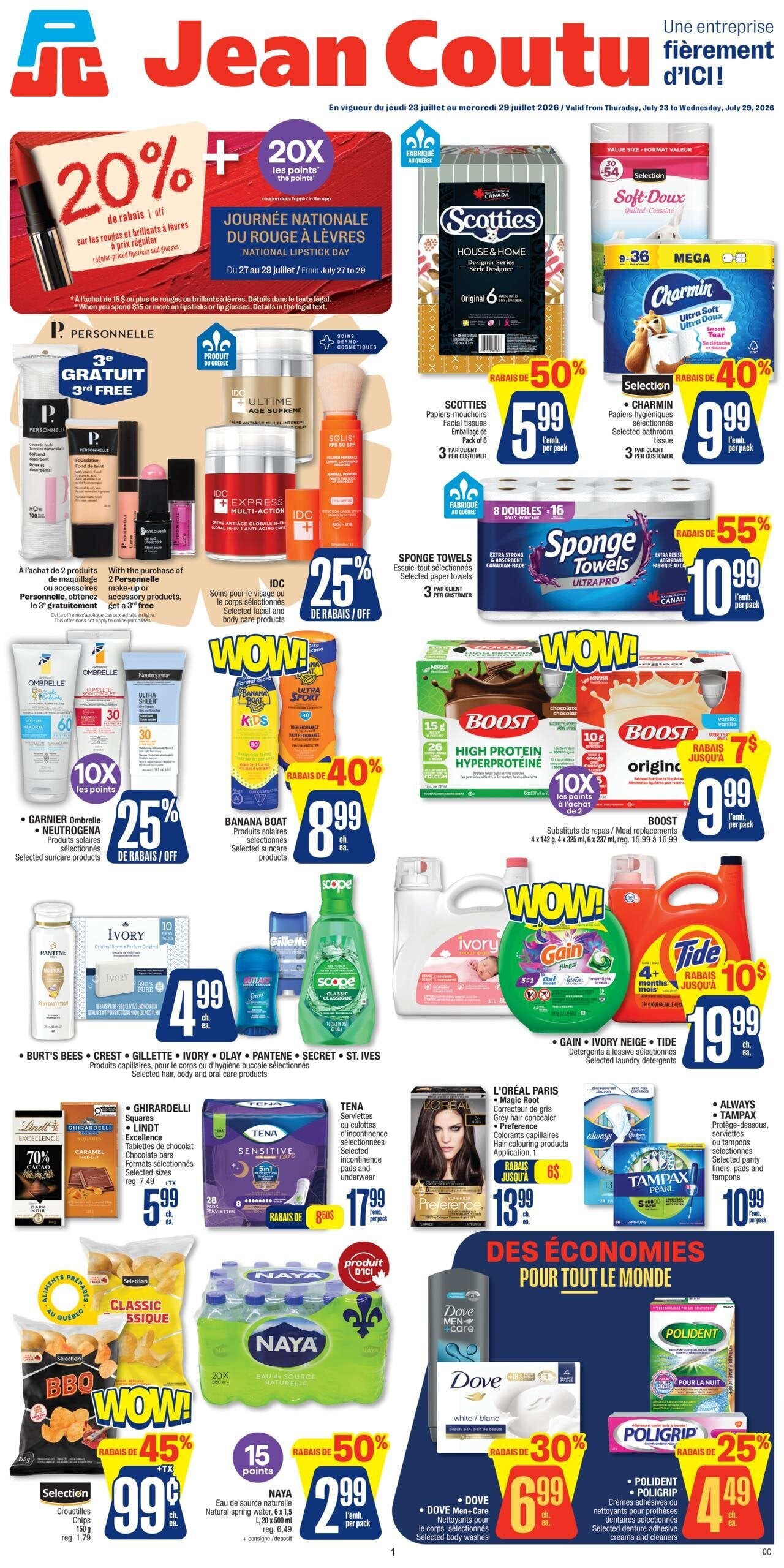 Circulaire Jean Coutu Du 23 Au 29 Juillet 2026 - Page 1